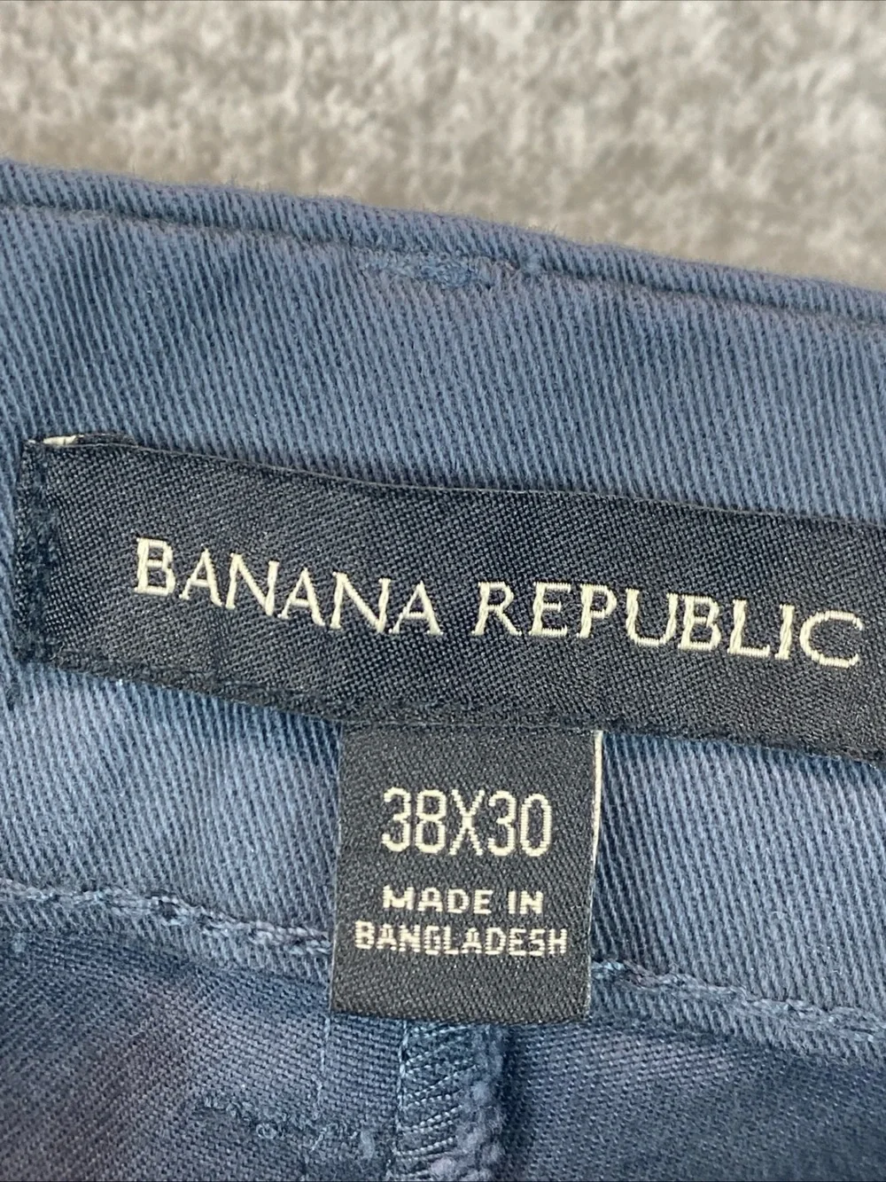 Banana Republic Dark Gray Chinos 38x30 Cotton Blend Flat Front Business Casual